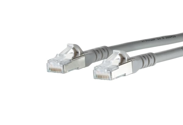 BTR - Liitäntäkaapeli - RJ-45 (uros) - RJ-45 (uros) - 2 m - suojattu - CAT 6a - halogeeniton - harmaa