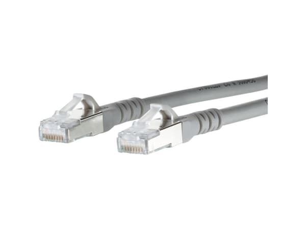 BTR IT CONNECT - Patch-kabel - RJ-45 (hane) till RJ-45 (hane) - 1 m - skärmad - CAT 6a - halogenfri - grå