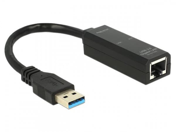 Delock Adapter USB 3.0 > Gigabit LAN 10/100/1000 Mb/s - Nettverksadapter - USB 3.0 - Gigabit Ethernet