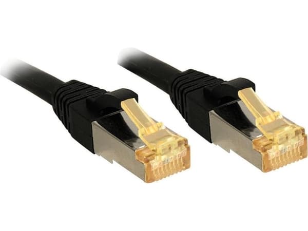 Lindy 47314, 15 m, Cat7, S/FTP (S-STP), RJ-45, RJ-45, Sort