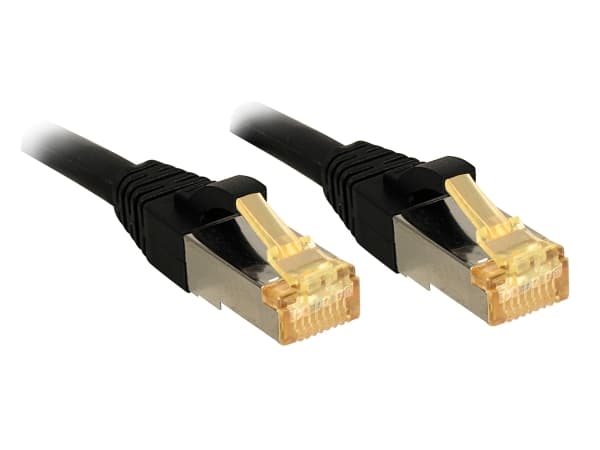 Lindy 47314, 15 m, Cat7, S/FTP (S-STP), RJ-45, RJ-45, Sort