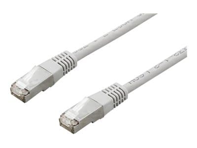DELTACO - Patch-kabel - RJ-45 (hane) till RJ-45 (hane) - 30 m - SFTP - CAT 7 - halogenfri, formpressad - grå