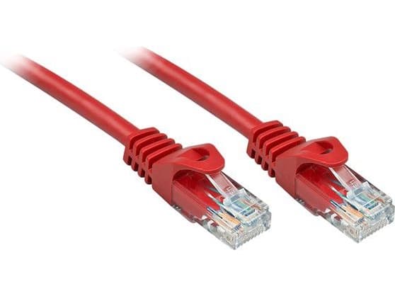 Lindy Rj45/Rj45 Cat6 0.3m nettverkskabel Rød 0,3 m U/UTP (UTP)