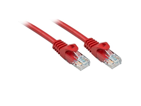 Lindy Rj45/Rj45 Cat6 0.3m nettverkskabel Rød 0,3 m U/UTP (UTP)