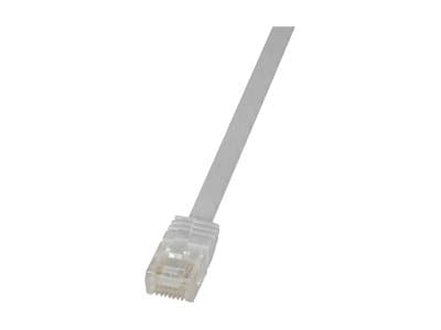 LogiLink SlimLine - Koblingskabel - RJ-45 (hann) til RJ-45 (hann) - 10 m - UTP - CAT 6 - flat - hvit