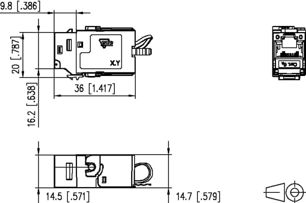 Metz 130B21-E, ISO/IEC 11801 Ed.2.2:2011-06, DIN EN 50173-1:2011-09, TIA/EIA-568-C.2 (2009-08), IEC 60603-7-51 Ed.1, Metallic