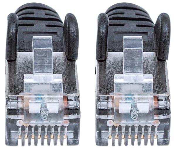 Intellinet 1m Cat6 SFTP, 1 m, Cat6, S/FTP (S-STP), RJ-45, RJ-45, Sort