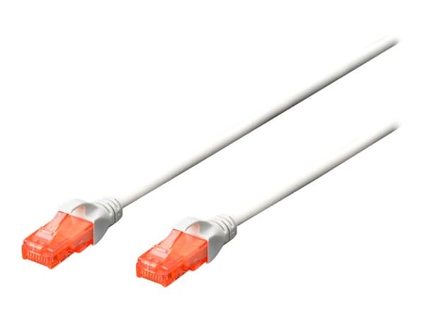 DIGITUS Professional - Koblingskabel - RJ-45 (hann) til RJ-45 (hann) - 10 m - UTP - CAT 6e - halogenfri, formstøpt, uten hindringer - hvit