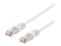 Pikkukuva 1 / 5: DELTACO SFTP-610VH - Liitäntäkaapeli - RJ-45 (uros) RJ-45 (uros) - 10 m - SFTP - CAT 6 - halogeeniton, valettu - valkoinen - valkoinen