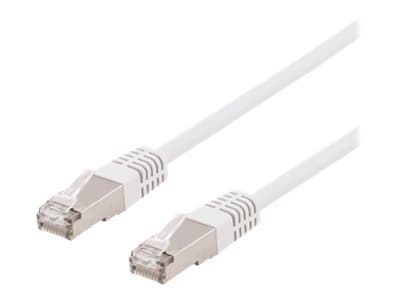 DELTACO SFTP-610VH - Liitäntäkaapeli - RJ-45 (uros) RJ-45 (uros) - 10 m - SFTP - CAT 6 - halogeeniton, valettu - valkoinen - valkoinen