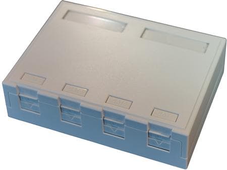Datauttag kontorsbox 4 portar, för Csslr Plus keystone-kontakt, färg: vit