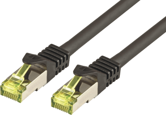 M-CAB - Koblingskabel - RJ-45 (hann) til RJ-45 (hann) - 5 m - SFTP, PiMF - CAT 7 - halogenfri - svart