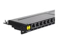 Miniatyrbilde 3 av 5: Netrack - Patch panel with shelf - rackmonterbar - CAT 6 - UTP - RJ-45 X 24 - 0.5U - 19"