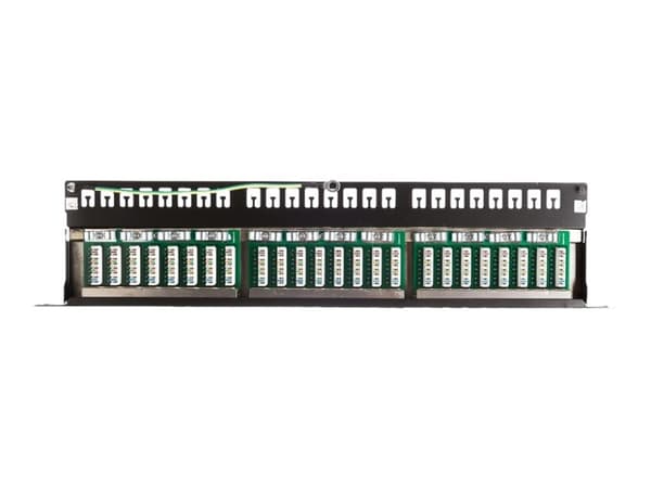 Netrack - Patch panel with shelf - rackmonterbar - CAT 6 - UTP - RJ-45 X 24 - 0.5U - 19"