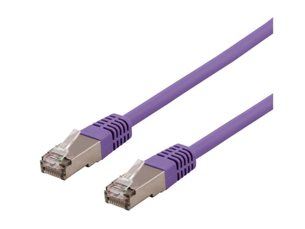 DELTACO STP-62PAU - Koblingskabel - RJ-45 (hann) til RJ-45 (hann) - 2 m - foliebelagt uskjermet tvinnet kabelpar (F/UTP) - CAT 6a - formstøpt, haloge