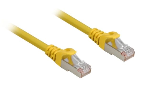 Sharkoon - Koblingskabel - RJ-45 (hann) til RJ-45 (hann) - 1.5 m - SFTP - CAT 6a - halogenfri - gul