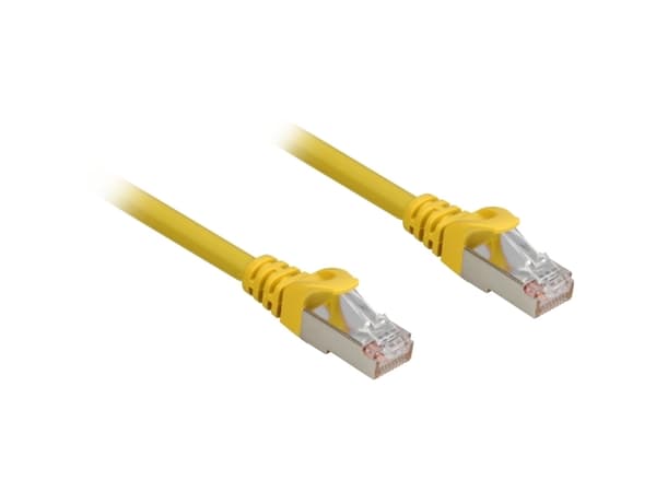 Sharkoon - Koblingskabel - RJ-45 (hann) til RJ-45 (hann) - 1.5 m - SFTP - CAT 6a - halogenfri - gul