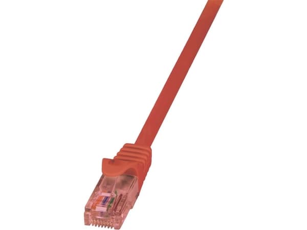 LogiLink PrimeLine - Patch-kabel - RJ-45 (hane) till RJ-45 (hane) - 1 m - UTP - CAT 6 - halogenfri - röd