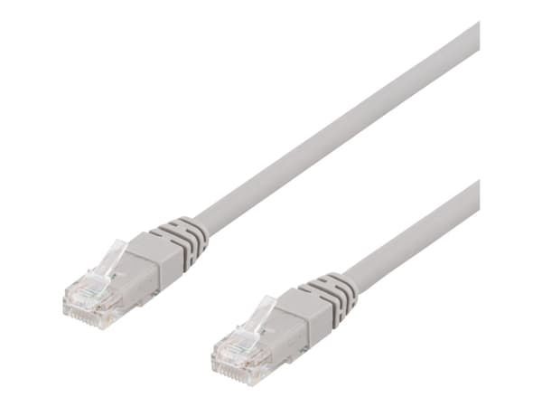 DELTACO TP-63AU - Koblingskabel - RJ-45 (hann) til RJ-45 (hann) - 3 m - UTP - CAT 6a - halogenfri - grå