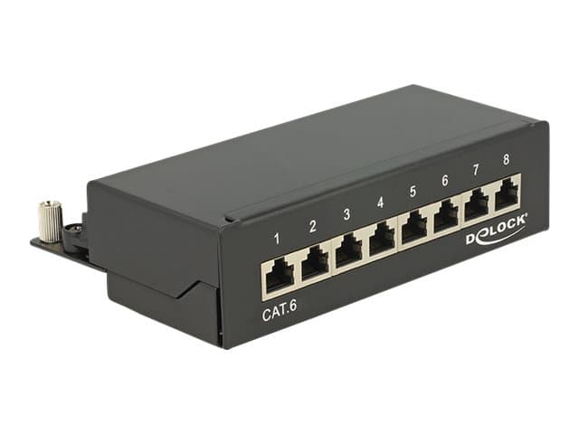 Delock - Patch-panel - RJ-45 X 8 - gagatsvart, RAL 9005