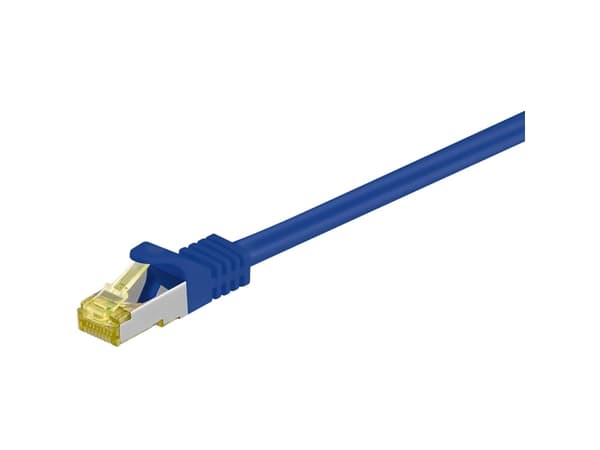 Goobay RJ-45 CAT7 0.25m, 0,25 m, Cat7, S/FTP (S-STP), RJ-45, RJ-45, Blå