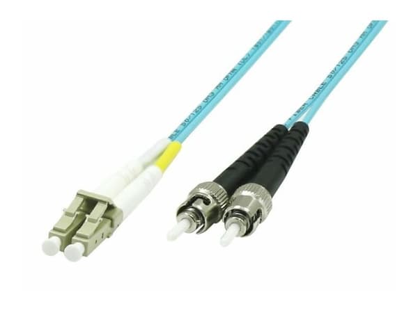 MicroConnect - Nettverkskabel - LC/PC-multimodus (hann) til ST/PC-multimodus (hann) - 15 m - fiberoptisk - 50 / 125 mikroner - OM3 - halogenfri - ora