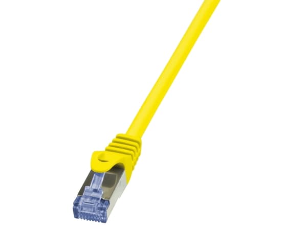 LogiLink PrimeLine - Koblingskabel - RJ-45 (hann) til RJ-45 (hann) - 7.5 m - SFTP, PiMF - CAT 6a - halogenfri, formstøpt, uten hindringer - gul