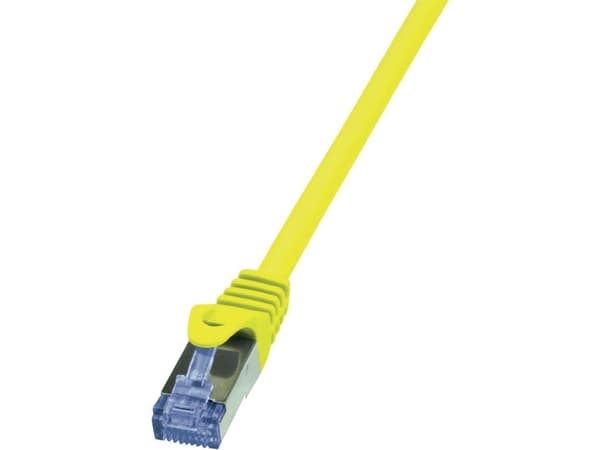 LogiLink PrimeLine - Koblingskabel - RJ-45 (hann) til RJ-45 (hann) - 7.5 m - SFTP, PiMF - CAT 6a - halogenfri, formstøpt, uten hindringer - gul