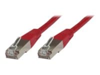 MicroConnect - Nettverkskabel - RJ-45 (hann) til RJ-45 (hann) - 25 cm - FTP - CAT 6 - med støvel - rød