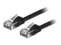 Miniatyrbilde 2 av 5: DELTACO - Koblingskabel - RJ-45 (hann) til RJ-45 (hann) - 2 m - UTP - CAT 6 - formstøpt, flat - svart