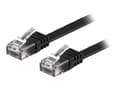 Miniatyrbilde 1 av 5: DELTACO - Koblingskabel - RJ-45 (hann) til RJ-45 (hann) - 2 m - UTP - CAT 6 - formstøpt, flat - svart