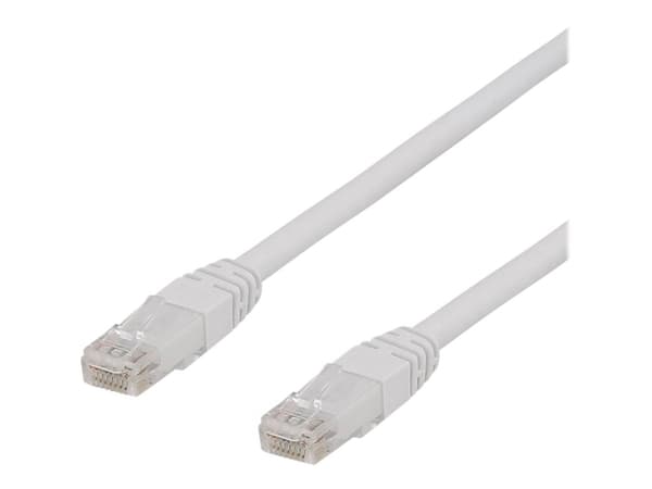 DELTACO TP-62VAU - Liitäntäkaapeli - RJ-45 (uros) - RJ-45 (uros) - 2 m - UTP - CAT 6a - valkoinen