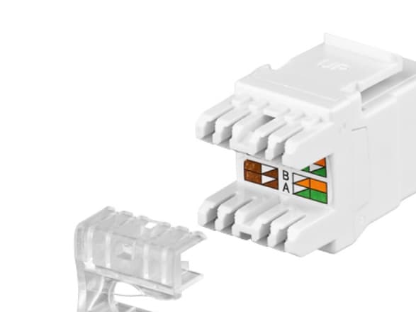Goobay Keystone Cat5 UTP LSA, Hvid