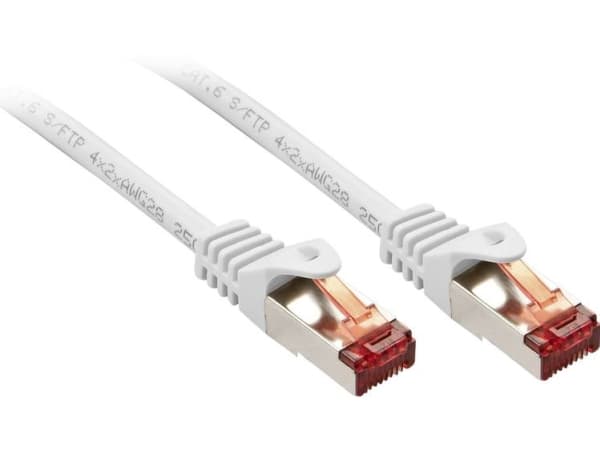 Lindy Cat.6 S/FTP 1m, 1 m, Cat6, S/FTP (S-STP), RJ-45, RJ-45, Hvit