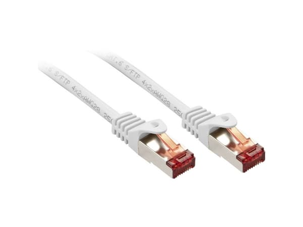 Lindy Cat.6 S/FTP 1m, 1 m, Cat6, S/FTP (S-STP), RJ-45, RJ-45, Hvit