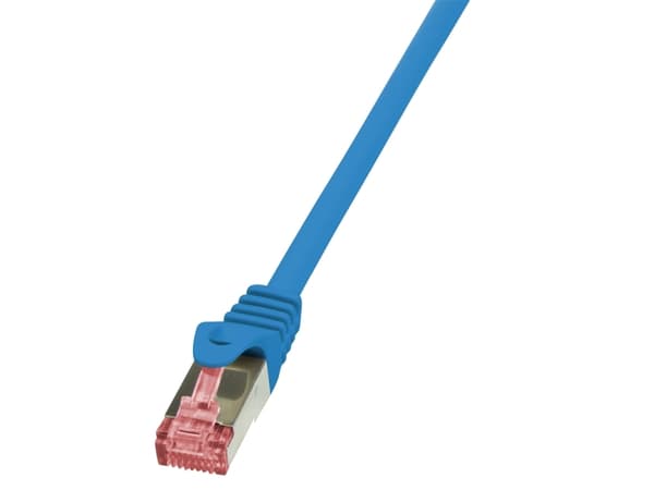 LogiLink PrimeLine - Patchkabel - RJ-45 (han) til RJ-45 (han) - 10 m - SFTP, PiMF - CAT 6 - halogenfri, formet, knastfri - blå