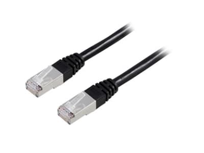 DELTACO - Koblingskabel - RJ-45 (hann) til RJ-45 (hann) - 1 m - FTP - CAT 6 - svart