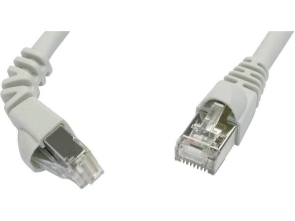 Telegärtner MP8 FS 500 - Liitäntäkaapeli - RJ-45 (M) - RJ-45 (M) - 10 m - SFTP, PiMF - CAT 6a - 90° liitin, halogeeniton, valettu, ilman koukkua - ha