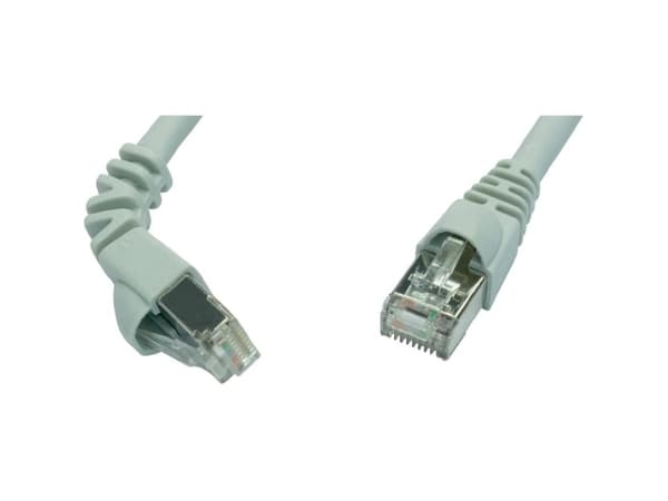 Telegärtner MP8 FS 500 - Liitäntäkaapeli - RJ-45 (M) - RJ-45 (M) - 10 m - SFTP, PiMF - CAT 6a - 90° liitin, halogeeniton, valettu, ilman koukkua - ha