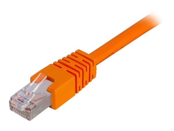 DELTACO - Patch-kabel - RJ-45 (hane) till RJ-45 (hane) - 50 cm - FTP - CAT 6 - orange