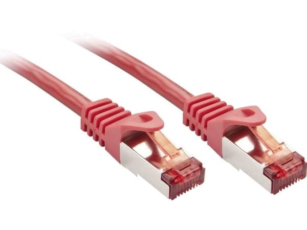 Lindy Cat.6 S/FTP 3m, 3 m, Cat6, S/FTP (S-STP), RJ-45, RJ-45, Rød