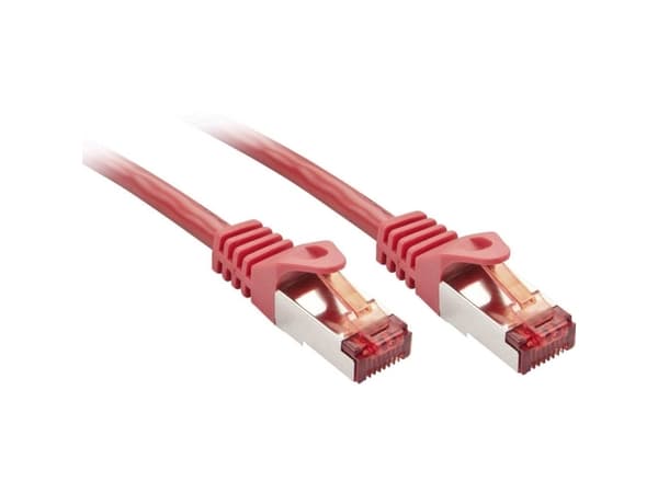 Lindy Cat.6 S/FTP 3m, 3 m, Cat6, S/FTP (S-STP), RJ-45, RJ-45, Rød