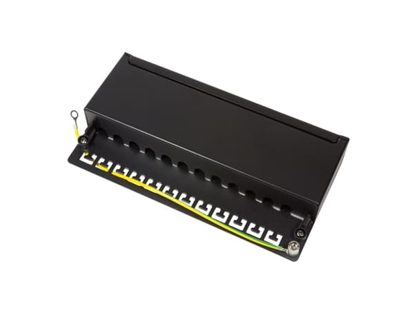 LogiLink NP0017, Cat6, S/UTP (STP), Svart, Stål, RoHS, ISO/IEC 11801, TIA/EIA 568B.2-1