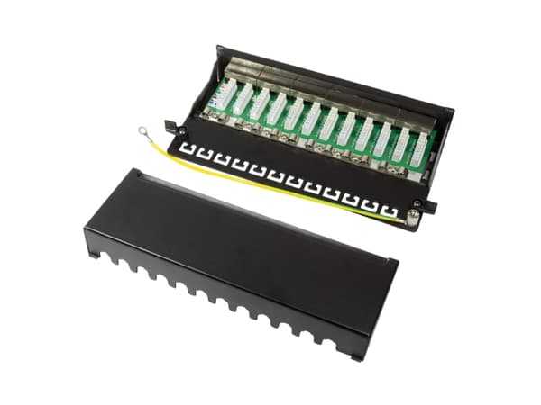 LogiLink NP0017, Cat6, S/UTP (STP), Svart, Stål, RoHS, ISO/IEC 11801, TIA/EIA 568B.2-1