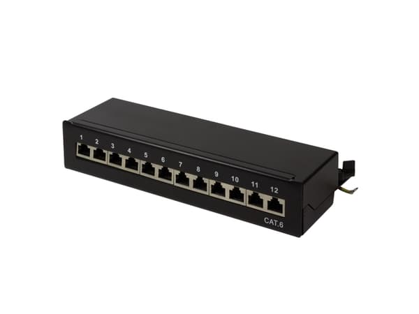 LogiLink NP0017, Cat6, S/UTP (STP), Svart, Stål, RoHS, ISO/IEC 11801, TIA/EIA 568B.2-1