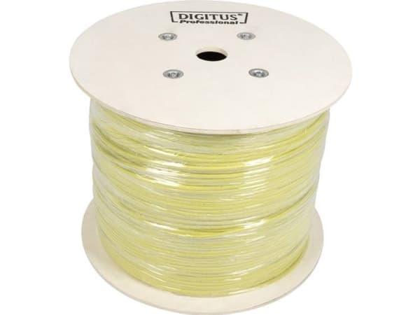 DIGITUS Professional - Bulkkabel - 500 m - SFTP, PiMF - CAT 7a - IEEE 802.5 / IEEE 802.3 - halogenfri, stigtap, solid - gul