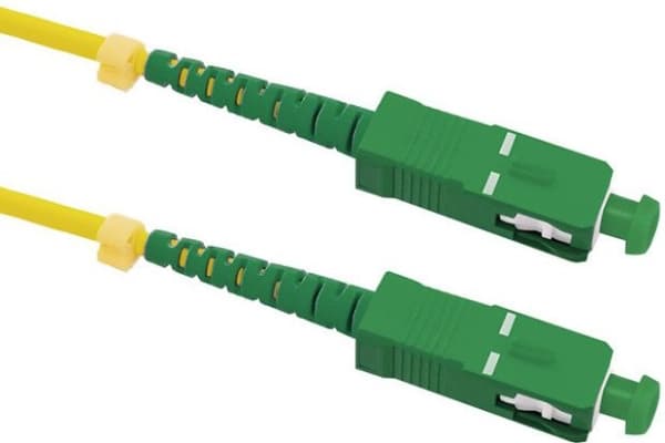Qoltec Simplex - Patchkabel - SC/APC enkelttilstand (han) til SC/APC enkelttilstand (han) - 10 m. - fiberoptik - simplex - 9 / 125 micron - G.652D -