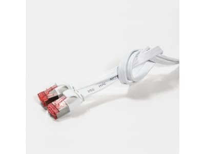 LogiLink SlimLine - Koblingskabel - RJ-45 (hann) til RJ-45 (hann) - 5 m - U/FTP, PiMF - CAT 6 - formstøpt, uten hindringer, flat - hvit
