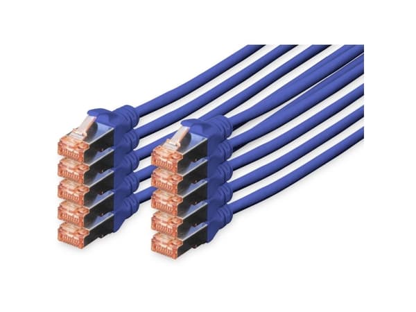 DIGITUS Professional - Koblingskabel - RJ-45 (hann) til RJ-45 (hann) - 3 m - SFTP, PiMF - CAT 6 - IEEE 802.3 - med støvel, halogenfri, uten hindringe