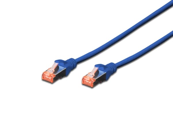DIGITUS Professional - Koblingskabel - RJ-45 (hann) til RJ-45 (hann) - 3 m - SFTP, PiMF - CAT 6 - IEEE 802.3 - med støvel, halogenfri, uten hindringe